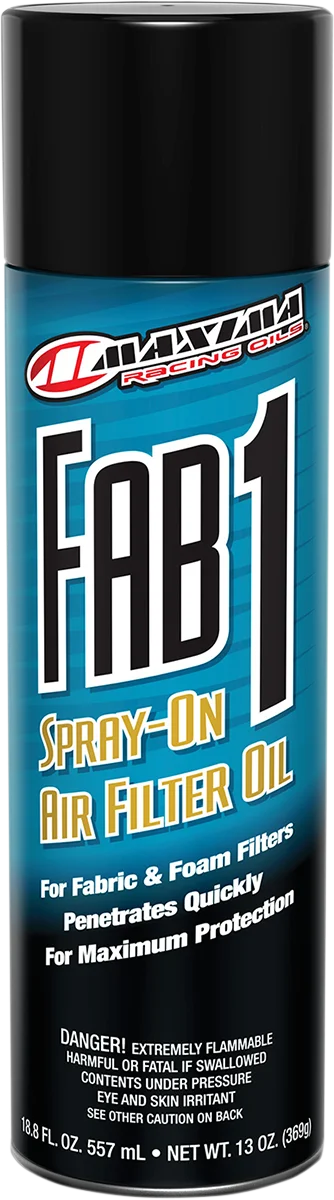 Maxima - Fab1 Filter Oil - 13 oz. net wt. - Aerosol - 61920 - Side View