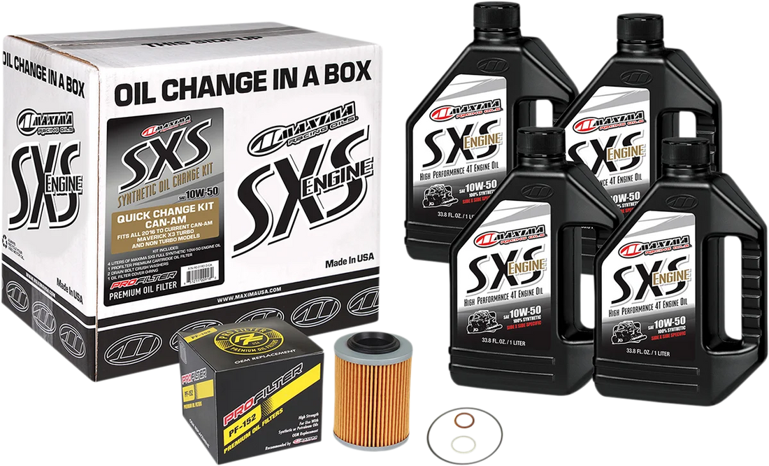 Maxima - SXS Synthetic Oil Change Kit - Can-Am - 10W-50 - 90-219013-CA - Side View