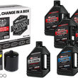 Load image into Gallery viewer, Maxima Twin Cam Synthetic 20W-50 Oil Change Kit - Black Filter 90-119016PB - Side View