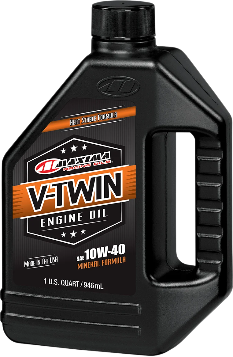 Maxima - V-Twin Oil - 25W-60 - 1 U.S. quart - 30-15901 - Side View