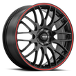 Load image into Gallery viewer, Maxxim Maze 18x7.5 10x100/114.3 ET45 Black/Red Stripe