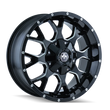 Load image into Gallery viewer, Mayhem 8015 Warrior 17x9 / 5x127 BP / 18mm Offset / 87mm Hub Black w/ Milled Spokes Wheel - Main Product View