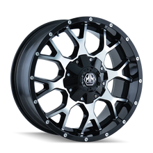 Load image into Gallery viewer, Mayhem 8015 Warrior 18x9 / 6x135 BP / -12mm Offset / 106mm Hub Black/Machined Face Wheel - Main Product View
