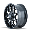 Load image into Gallery viewer, Mayhem 8015 Warrior 18x9 / 6x135 BP / 18mm Offset / 106mm Hub Black/Machined Face Wheel - Side View