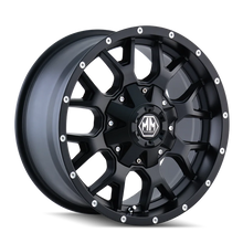 Load image into Gallery viewer, Mayhem 8015 Warrior 20x9 / 5x127 BP / 0mm Offset / 87mm Hub Matte Black Wheel - Side View