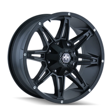 Load image into Gallery viewer, Mayhem 8090 Rampage 20x9 / 5x150 BP / 18mm Offset / 110mm Hub Matte Black Wheel - Main Product View