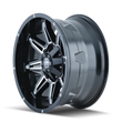 Load image into Gallery viewer, Mayhem 8090 Rampage 20x9 / 8x180 BP / 0mm Offset / 124.1mm Hub Black w/ Milled Spokes Wheel - Side View