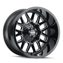 Load image into Gallery viewer, Mayhem 8107 Cogent 17x9 / 8x165.1 BP / -12mm Offset / mm Hub Gloss Black Milled Wheel
