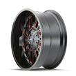 Load image into Gallery viewer, Mayhem 8107 Cogent 20x9 / 6x135 BP / 18mm Offset / 106mm Hub Black w/ Prism Red Wheel - Main Product View