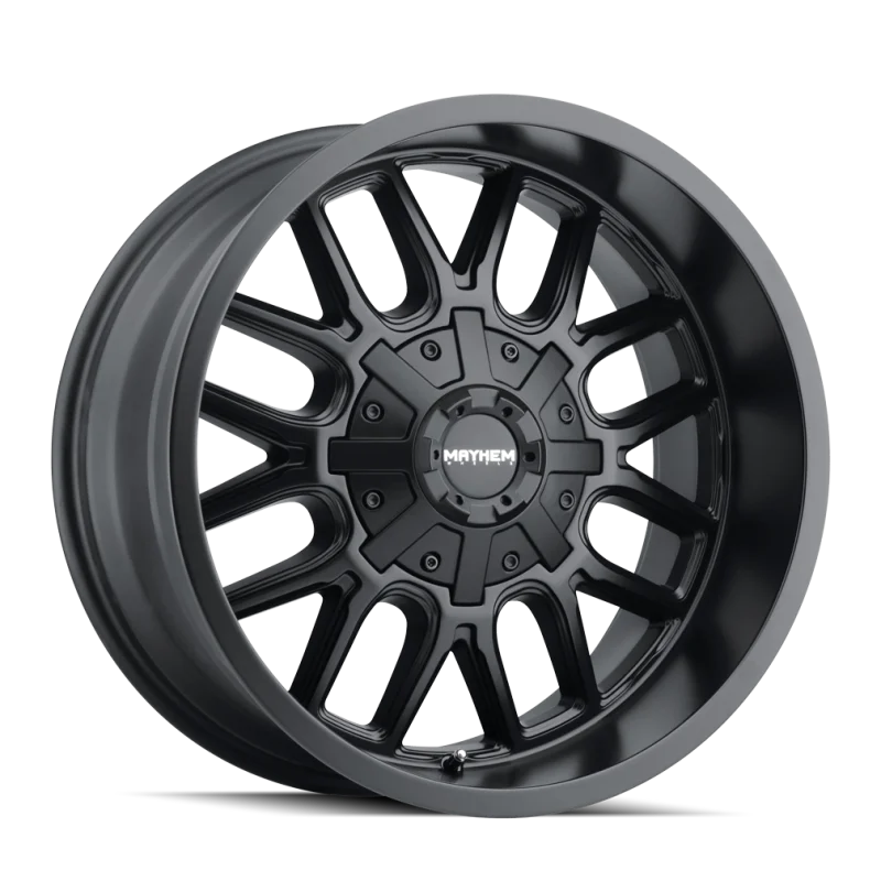 Mayhem 8107 Cogent 22x10 / 6x135 BP / -27mm Offset / 106mm Hub Matte Black Wheel - Side View