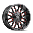 Load image into Gallery viewer, Mayhem 8107 Cogent 22x10 / 8x170 BP / -19mm Offset / 125.2mm Hub Gloss Black Milled Prism Red Wheel