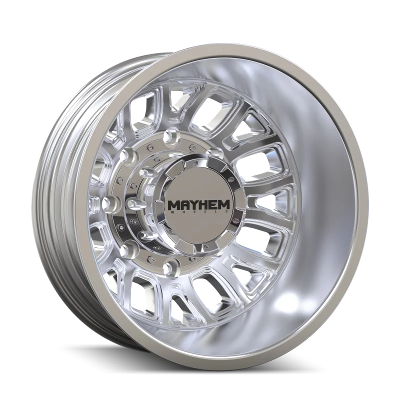 Mayhem 8107D Cogent Dually 17x6.5 / 8x165.1 BP / -142mm Offset / 121.3mm Hub Polished Wheel