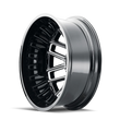Load image into Gallery viewer, Mayhem 8107D Cogent Dually 20x8.25/8x210 BP/-192mm Offset/154.2mm Hub Black w/ Milled Spokes Wheel - Side View