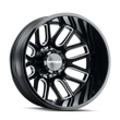 Load image into Gallery viewer, Mayhem 8107D Cogent Dually 22x8.25 / 8x200 BP / -192mm Offset / 142mm Hub Blk w/ Milled Spokes Wheel - Main Product View