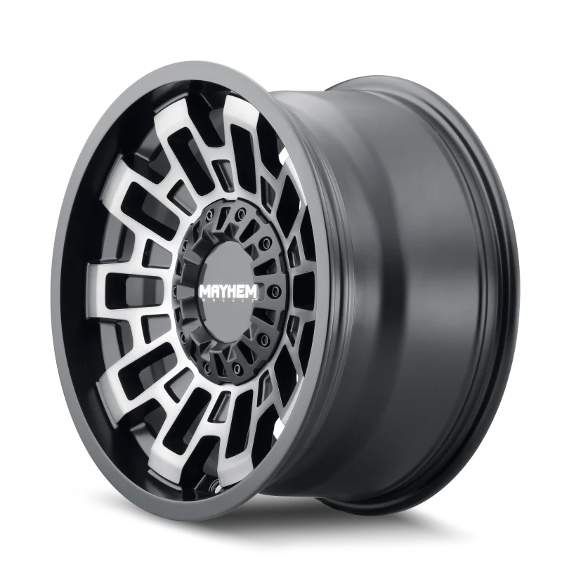 Mayhem 8113 Cortex 17x9 / 5x127 BP / -12mm Offset / 87.1mm Hub Matte Black w/ Dark Tint Wheel - Side View