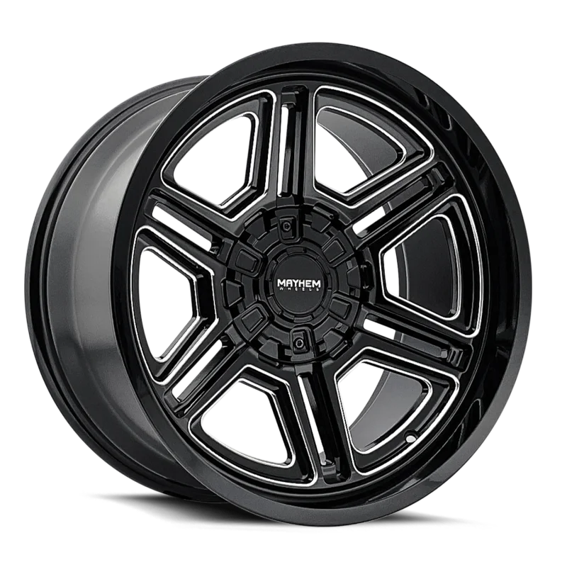 Mayhem 8117 Hermosa 20x9 / 5x127 BP/ 18mm Offset / 87mm Hub Black/Milled Wheel
