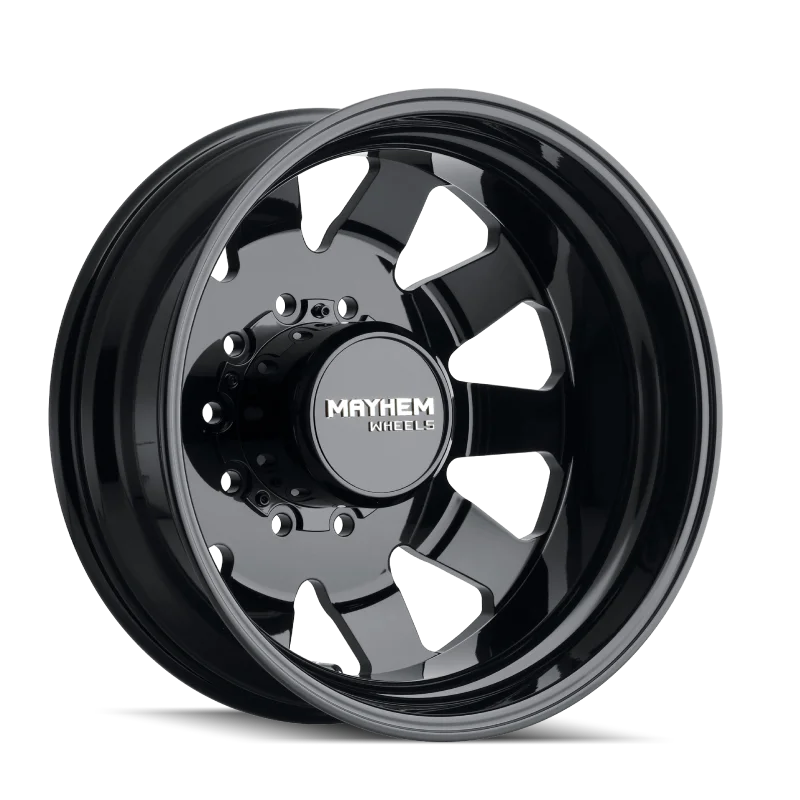 Mayhem 8181 Challenger Dually 22x8.25 / 10x225 BP / 169mm Offset / 170.1mm Hub Full Black Wheel - Main Product View