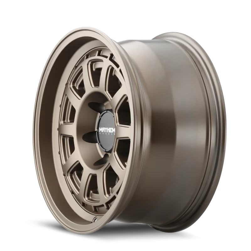 Mayhem 8303 Voyager 15x7 / 5x100 BP / 15mm Offset / 56.1mm Hub Dark Bronze Wheel - Side View