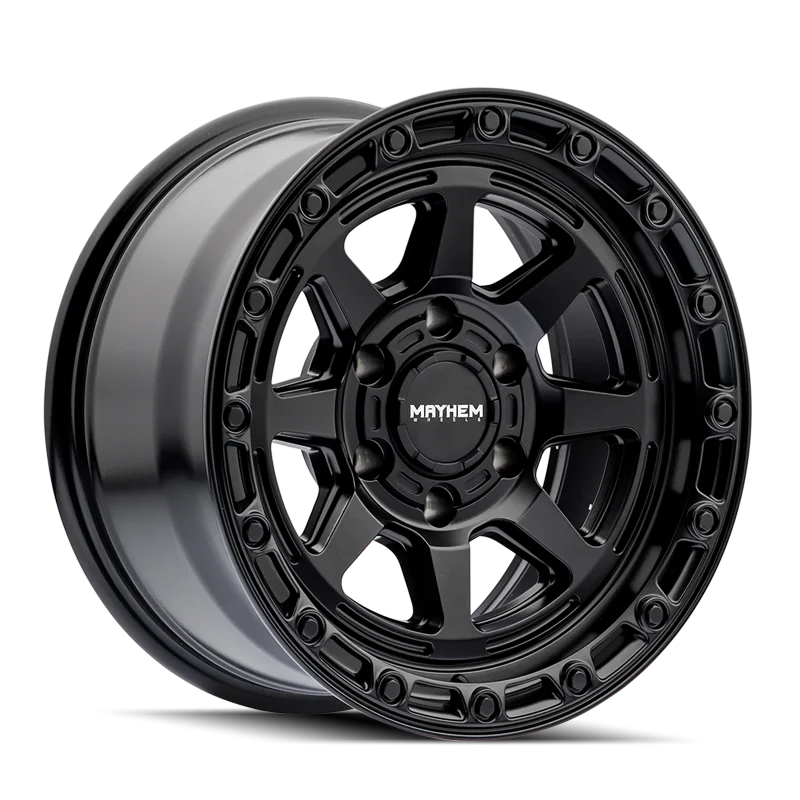 Mayhem 8306 Ridgeline 17x8.5 / 6x139.7 BP / -6mm Offset / 106.1mm Hub Satin Black Wheel - Main Product View