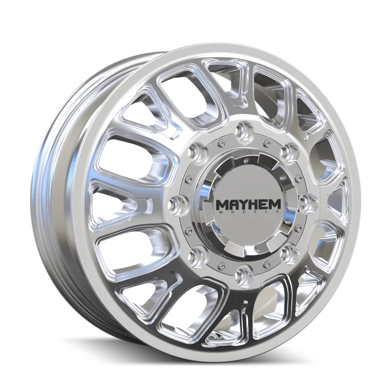 Mayhem Cogent Dually 8107D 17x6.5 8x210 BP 125mm Offset 154.2mm Bore Polished Wheel - Main Product View