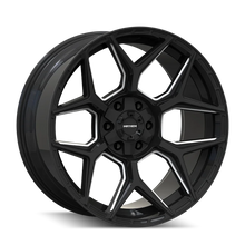Load image into Gallery viewer, Mayhem Vanquish 8119 20X9.5 / 5x127/5x139.7 / 0mm Offset / 78.1mm Hub - Gloss Black Milled - Main Product View