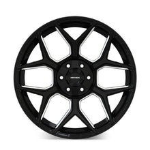 Load image into Gallery viewer, Mayhem Vanquish 8119 20X9.5 / 5x127/5x139.7 / 0mm Offset / 78.1mm Hub - Gloss Black Milled - Side View