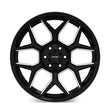 Load image into Gallery viewer, Mayhem Vanquish 8119 22x10 / 6x135/6x139.7 / -19mm Offset / 106.1mm Hub - Gloss Black Milled - Side View