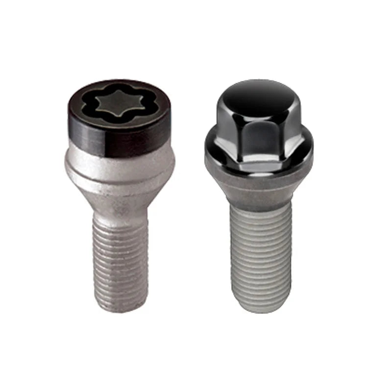 McGard 4 Lug Hex Install Kit w/Locks (Cone Seat Bolt) M12X1.25 / 17mm Hex / 22.0mm Shank L. - Black - Side View