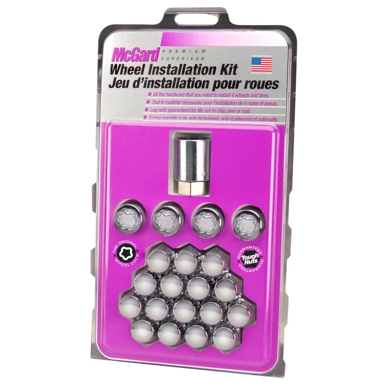 McGard 5 Lug Hex Install Kit (Clamshell) w/Locks (Cone Seat Nut) 1/2-20 / 13/16 Hex - Chrome - Main Product View