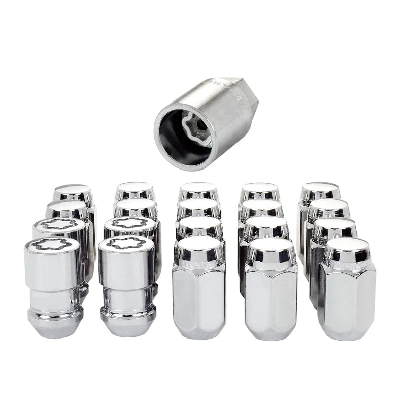 McGard 5 Lug Hex Install Kit (Clamshell) w/Locks (Cone Seat Nut) 1/2-20 / 13/16 Hex - Chrome - Side View