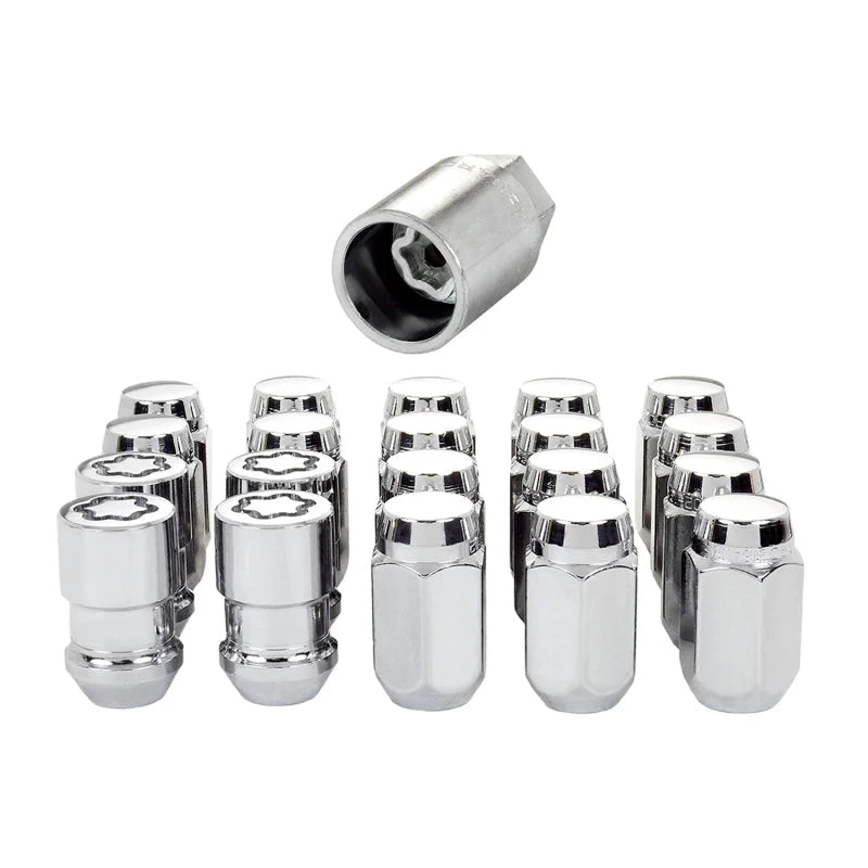 McGard 5 Lug Hex Install Kit (Clamshell) w/Locks (Cone Seat Nut) M12X1.5 / 13/16 Hex - Chrome - Detail View