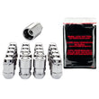 Load image into Gallery viewer, McGard 5 Lug Hex Install Kit w/Locks (Cone Seat Nut / Bulge) M12X1.5 / 3/4 Hex / 1.45in L - Chrome - Side View