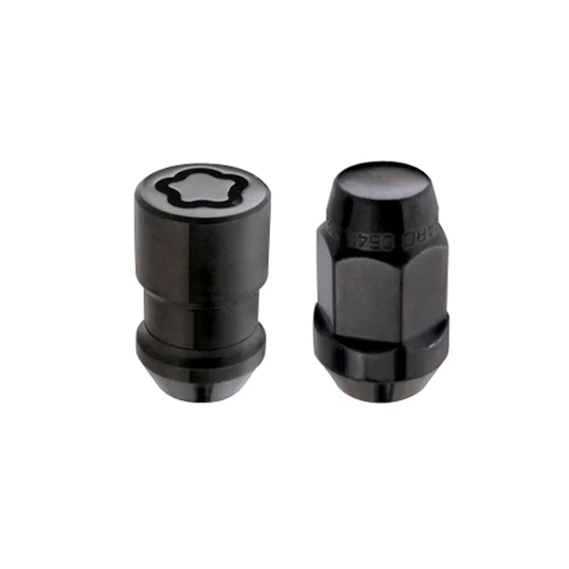 McGard 5 Lug Hex Install Kit w/Locks (Cone Seat Nut / Bulge) M12X1.5 / 3/4 Hex / 1.45in. L - Black - Back View