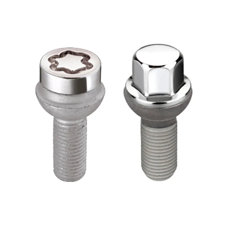 McGard 5 Lug Hex Install Kit w/Locks (Radius Seat Bolt) M14X1.5 / 17mm Hex / 27.5mm Shank L - Chrome - Back View