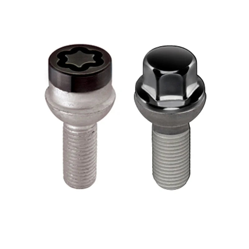 McGard 5 Lug Hex Install Kit w/Locks (Radius Seat Bolt) M14X1.5 / 17mm Hex / 27.5mm Shank L. - Black - Back View