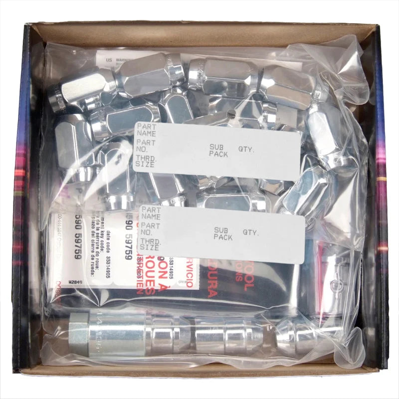 McGard 6 Lug Hex Install Kit w/Locks (Cone Seat Nut) 1/2-20 / 13/16 Hex / 1.5in. Length - Chrome - Installation View