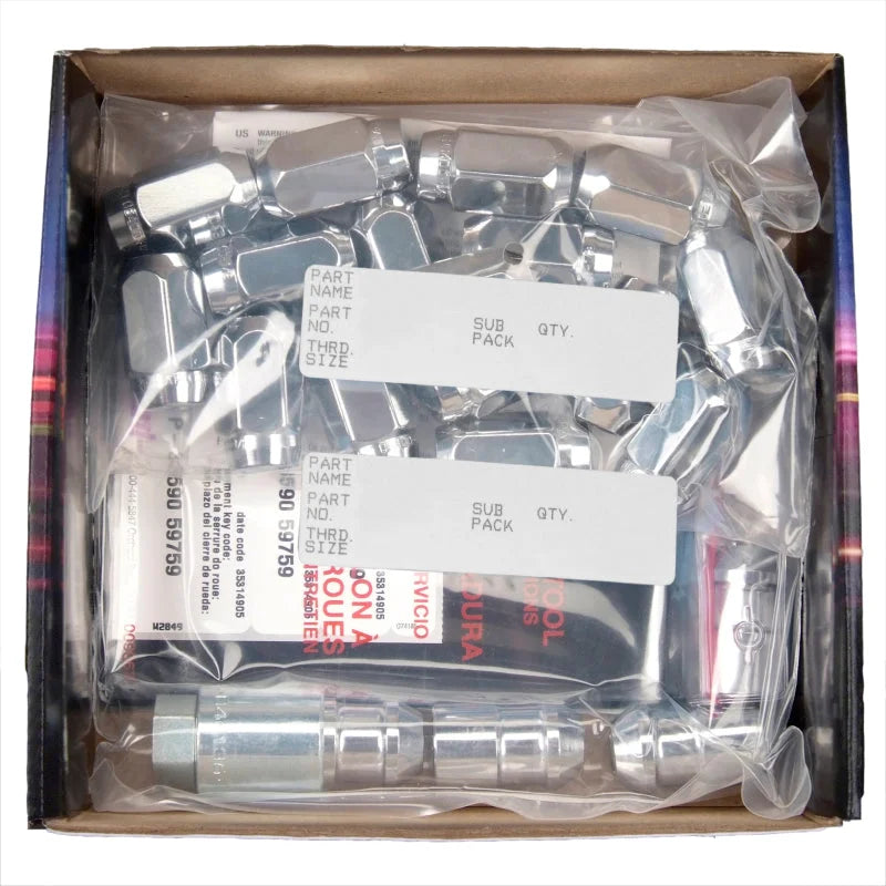 McGard 6 Lug Hex Install Kit w/Locks (Cone Seat Nut) M12X1.25 / 13/16 Hex / 1.28in. L - Chrome - Installation View