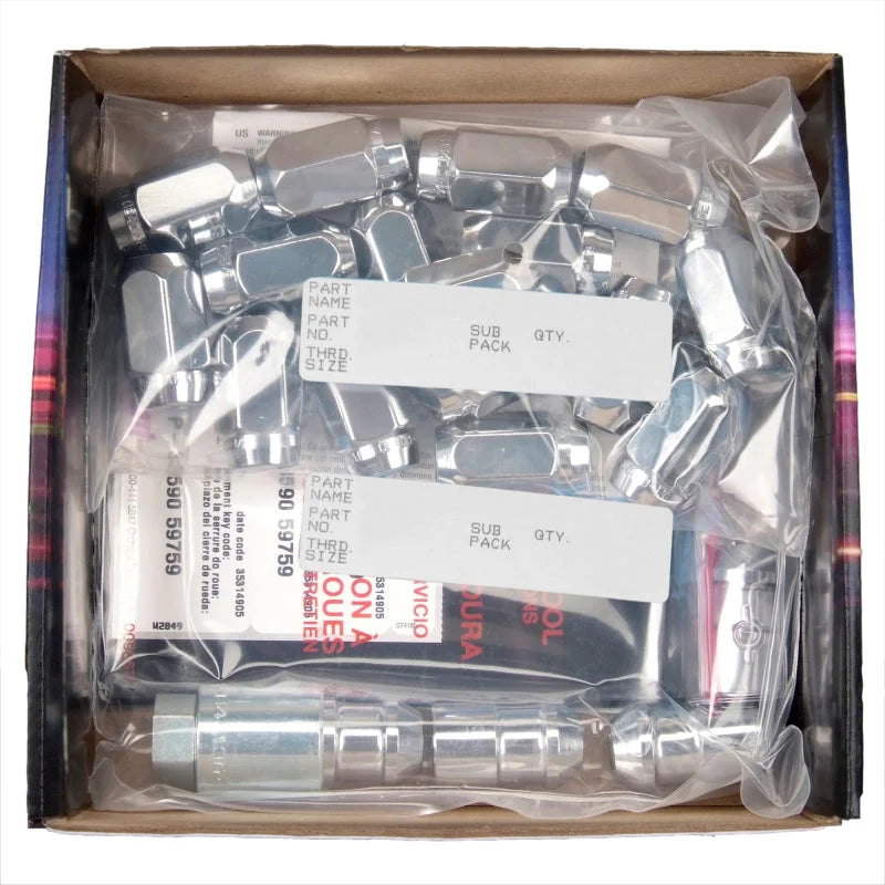 McGard 6 Lug Hex Install Kit w/Locks (Cone Seat Nut) M12X1.5 / 13/16 Hex / 1.5in. Length - Chrome - Installation View