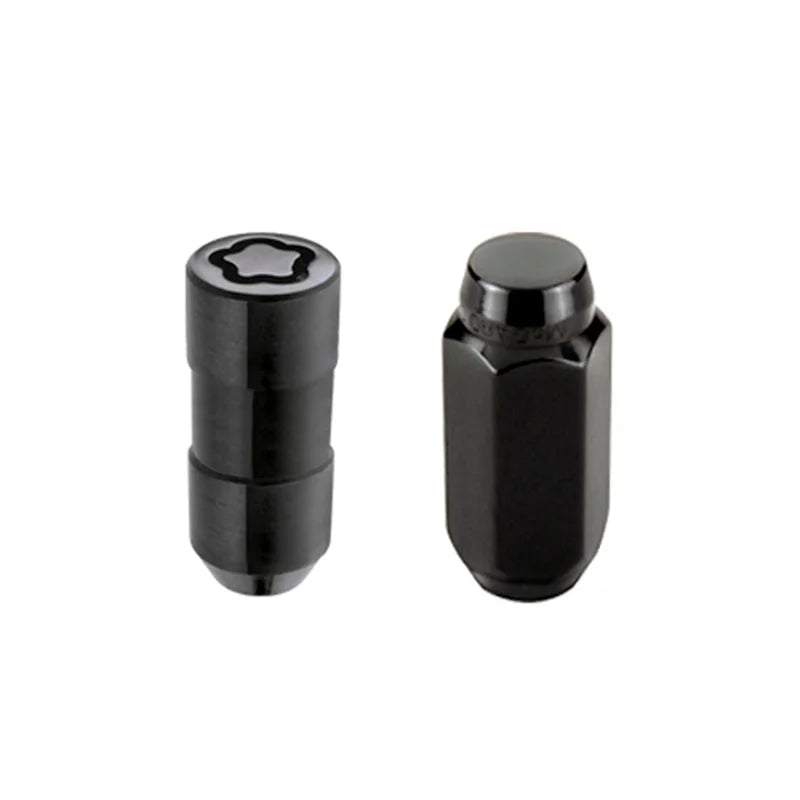 McGard 6 Lug Hex Install Kit w/Locks (Cone Seat Nut) M14X1.5 / 22mm Hex / 1.945in. Length - Black - Back View