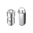 Load image into Gallery viewer, McGard 6 Lug Hex Install Kit w/Locks (Cone Seat Nut) M14X1.5 / 22mm Hex / 1.945in. Length - Chrome - Back View