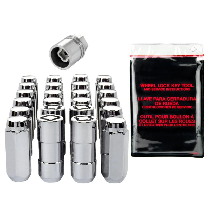 McGard 6 Lug Hex Install Kit w/Locks (Cone Seat Nut) M14X2.0 / 13/16 Hex / 2.25in. Length - Chrome - Main Product View