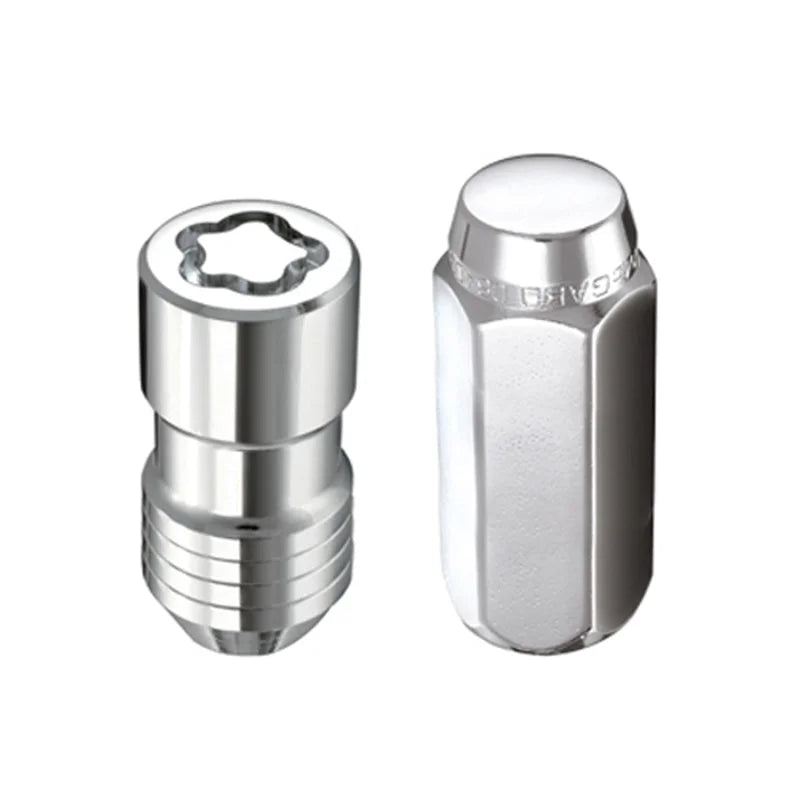 McGard 6 Lug Hex Install Kit w/Locks (Cone Seat Nut) M14X2.0 / 13/16 Hex / 2.25in. Length - Chrome - Back View
