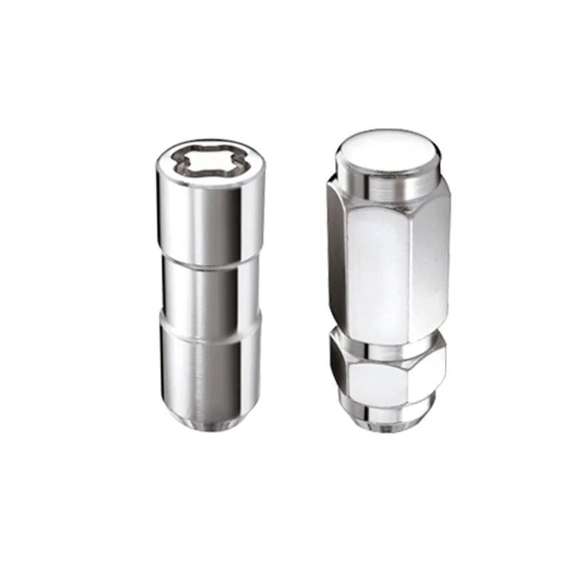 McGard 8 Lug Hex Install Kit w/Locks (Cone Seat Nut / Duplex) 9/16-18 / 7/8 Hex / 2.5in L - Chrome - Main Product View