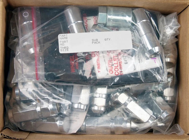 McGard 8 Lug Hex Install Kit w/Locks (Cone Seat Nut / Duplex) 9/16-18 / 7/8 Hex / 2.5in L - Chrome - Installation View
