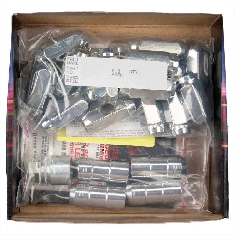McGard 8 Lug Hex Install Kit w/Locks (Cone Seat Nut) M14X1.5 / 13/16 Hex / 1.945in. L - Chrome - Installation View