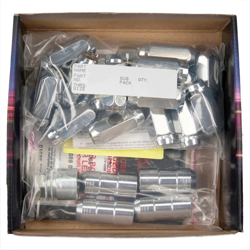 McGard 8 Lug Hex Install Kit w/Locks (Cone Seat Nut) M14X2.0 / 13/16 Hex / 2.25in. Length - Chrome - Installation View