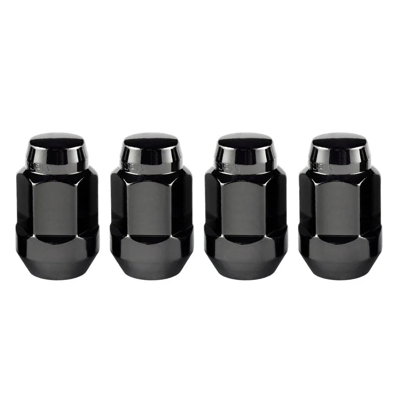 McGard Hex Lug Nut (Cone Seat Bulge Style) 1/2-20 / 3/4 Hex / 1.45in. Length (4-pack) - Black - Detail View