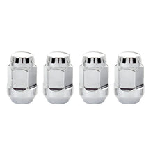 Load image into Gallery viewer, McGard Hex Lug Nut (Cone Seat Bulge Style) 1/2-20 / 3/4 Hex / 1.45in. Length (4-pack) - Chrome - Detail View