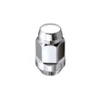 Load image into Gallery viewer, McGard Hex Lug Nut (Cone Seat Bulge Style) 7/16-20 / 3/4 Hex / 1.45in. Length (4-Pack) - Chrome - Side View