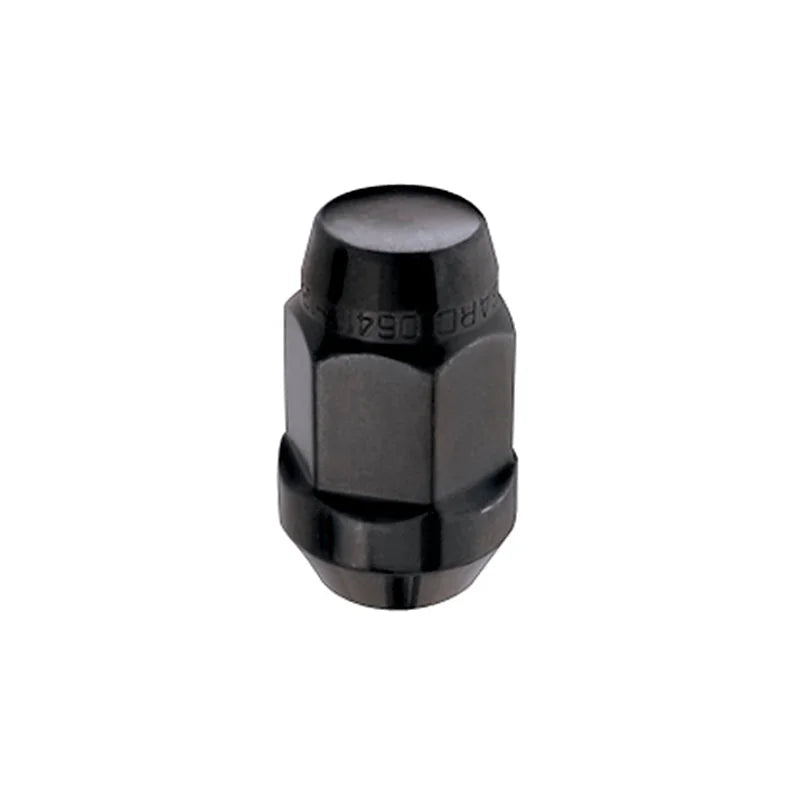 McGard Hex Lug Nut (Cone Seat Bulge Style) M12X1.5 / 3/4 Hex / 1.45in. Length (4-Pack) - Black - Detail View